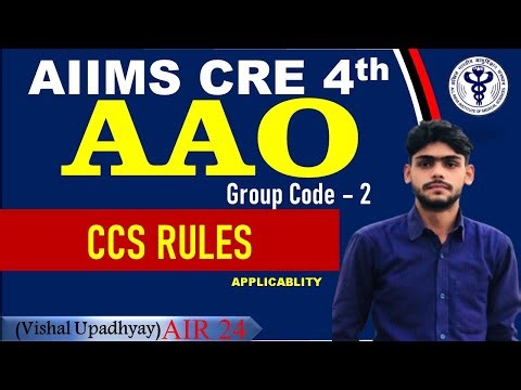 CCS Rules applicability || #aiimscre #aiimscre2026 #aao #class #ccsrules