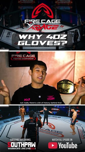 MMA gloves are only 4oz… that’s half the size of boxing gloves.”But there’s a reason for it.