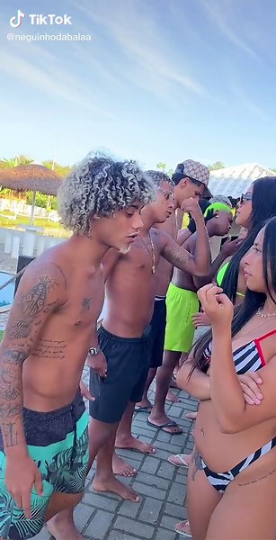 Outdoor Pool Party: Fun in Swimwear with Friends