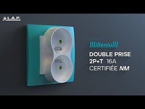 LAP - Double prise 2P+T 16A-250V MEC20955 Certifié NM - Millenium