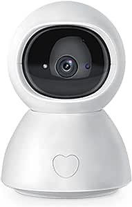 AI Indoor Security Cam - Pan & Tilt Control, HD Night Vision, Two-Way Audio, Motion Tracking, Privacy Mode - Perfect for Baby & Pet Monitoring, Compatible with Alexa & Google Home