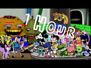 1 Hour FNF Sliced - But Everyone Sings It Different Characters Sing It VS Corrupted Annoying Orange