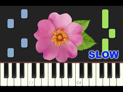 SLOW SUPER EASY piano tutorial "TO A WILD ROSE" Classic for Beginners, with free sheet music (pdf)