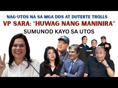 UTOS NI VP SARA SA MGA DDS AT TROLLS, SUMUNOD NA KAYO