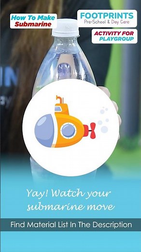 How To Make a Submarine With Bottle #DIY #CraftsForKids #Submarine #KidsActivities #Footprints