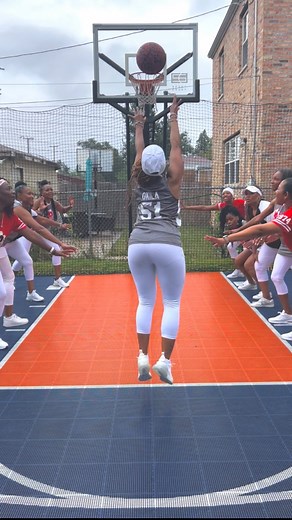 Maybe it's the jerseys?! • Order your NEW 40 DDC GEAR TODAY! • I see a NBA& WNBA halftime shows in our future! 🥰🥹🫣 • If you are a woman over 40, check out our website, 40PLUSDOUBLEDUTCHCLUB.COM & order your shirt with you age PROUDLY on the back, find a subClub near you, and come play with us!! • • #40plusdoubledutchclub #fitover40 #fitover50 #jumprope #fitness #jumpropechallenge #fitnesschallenge #fitmom #womenover40 #over40women #womenover40club #fitwomenover40 #blackwomenover40 #doubledutc