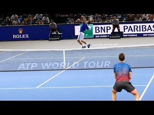 Novak Djokovic vs Thomas Berdych - Court level view