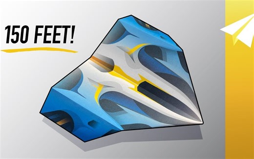 EASY Paper Airplane that Flies Over 150 Feet!(Astral) — FREE TEMPLATE