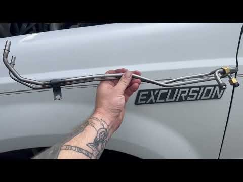 2002 7.3 Powerstroke fuel line supply/return install technique