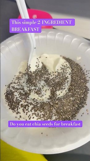 Healthy Breakfast Boost: Yogurt + Chia Seeds 🥣#healthybreakfast