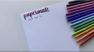 PaperMate Flair Dual Brush Pens Review NEW Release - Artistic Review!