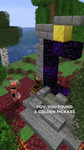 This Golden Pickaxe Trick is Crazy #minecraft