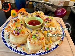 Cream Cheese Pinwheel || How To make Party Pinwheel || Quick & Easy Pinwheel😋🥐🧀🌶