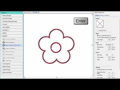 Digitize Appliqué with Holes Tool in Hatch Embroidery