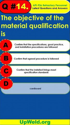 Q14 API 936 Exam Latest Questions and Answers 2023 #shorts
