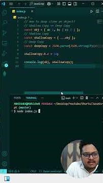 Shallow vs Deep Copy in JavaScript Explained in 1 Minute! | #javascript #reactjs
