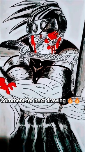 draw tenzen uzui from demonslayer 🔥🔥 #anime #animedrawing #onepiece