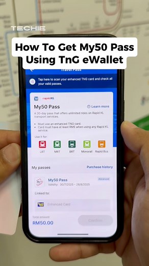222K views · 313 reactions | My50 Pass now available in Touch n Go Ewallet朗Have you tried this out? Follow  Techie Malaysia for more videos like this! #mypass #touchngo #Malaysia #techtips | Techie Malaysia | Facebook