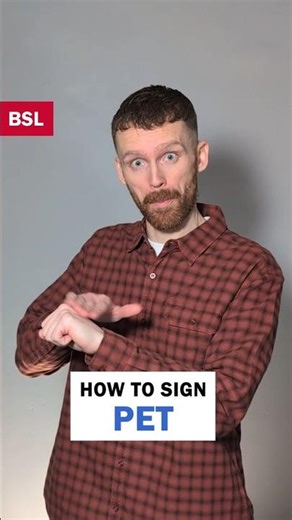 How to sign Pet: BSL Sign of the Day 170