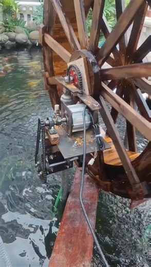Exploring a Functional Wooden Water Wheel Mechanism