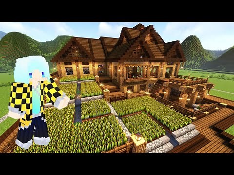 Minecraft建築實驗室：【草原建築】 複合式大型生存木屋 ｜Wooden Survival House #35
