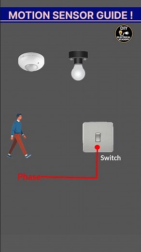 Motion Light Sensor Wiring and Connection | PIR Sensor Installation Step by Step #shorts