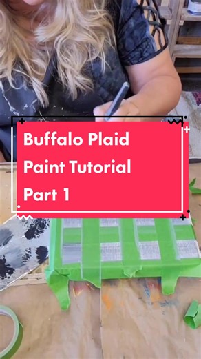 Buffalo Plaid Paint Tutorial for Farmhouse Style Decor