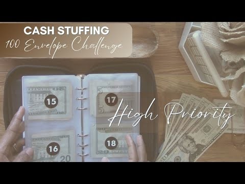 Cash Stuffing 100 Envelope Challenge | Making Up for Missing Friday's Stuffing