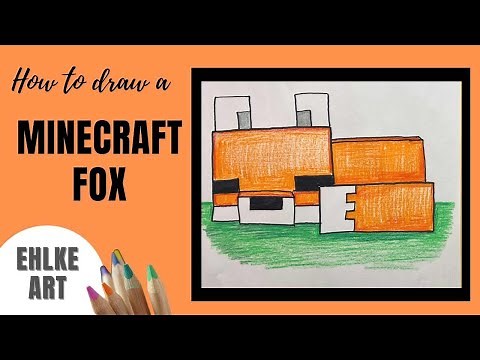 DRAW and COLOR and MINECRAFT Fox
