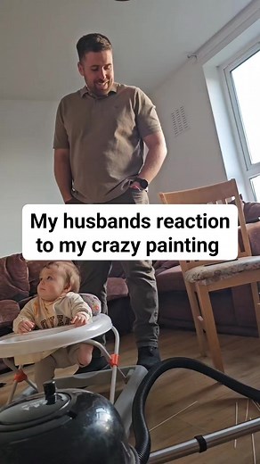 He loves a wind up 😂 He did say it looked nice after 😂 What do you think? 🎨🏔️ #DIY #diyproject #livingroommakeover #painting #diyonabudget #sahm #home #makingahome #paintingideas #DIYDecor#mumof3 #tradietok #onthetools #plastering #onabudget #DIYTOK #Howto #lifehack | Katie Tradie