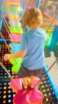 Kids Obstacle Course part 1 - rope bridge, lily pads and obstacles #urbanair