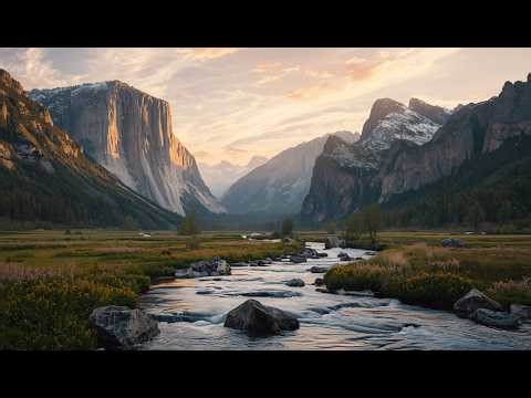 Peaceful Mountain River Valley | Relaxing Nature Sounds for Sleep & Deep Calm (1 hour)