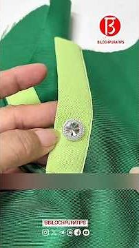 The correct way to sew on a button