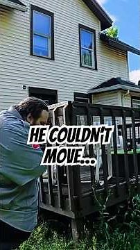 I Found THIS Buried in His Yard 😱 (He Cried)#shorts #lawncare #mowing