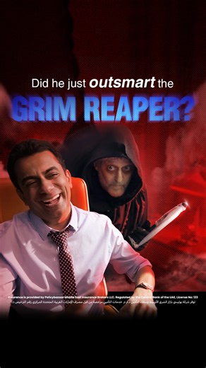Even the Grim Reaper hates a well-prepared adult.​ Get term life cover that actually has you sorted only from AED 50/month on Policybazaar.ae: https://www.policybazaar.ae/term-insurance/buy-insurance/?utm_source=Brand&utm_medium=Facebook&utm_campaign=Film1_MultiInsurer_Zurich Because nothing can annoy him more than someone who plans ahead. #PolicybazaarUAE [Term Life Insurance UAE, Insurance In UAE, Term Life Insurance Dubai, Term Life Insurance Abu Dhabi, Financial Planning UAE, Secure Your Fam