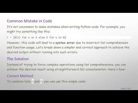 Mastering Python: How to Combine Lists by Replacing the Beginning of One with Another