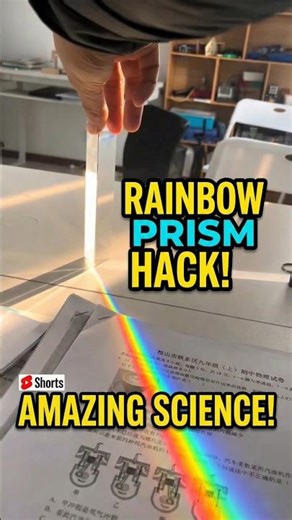 Prism Light Experiment Creates Rainbow 🌈 Simple Science Hack Everyone's Shocked #shorts