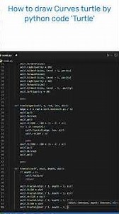 How to draw Curves turtle by python code 'Turtle' #codeSource