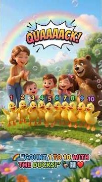 🦆 DUCKS FOR KIDS! 🌈 | Fun Duck Song & Counting 1 to 10 | Kids Cartoon#cartoon #shorts #baby cartoon