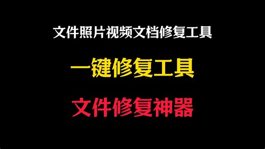 文件修复工具，文件照片视频文档一键修复，简单好用