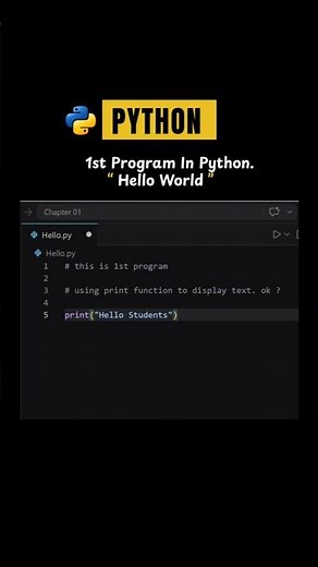 🚀 First Python Program 🐍 | Print "Hello World" 🌍 in Python | Beginner Tutorial