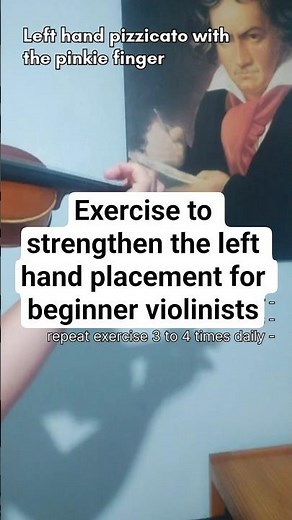 Exercise to strengthen the left hand placement for beginner violinists #violin