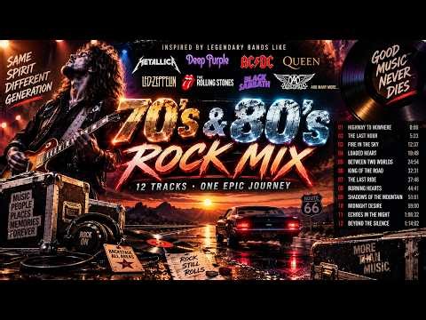 70s & 80s ROCK MIX 🔥 Legendary Rock Vibes | Inspired by Metallica, Deep Purple, AC/DC & More