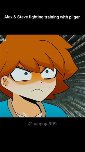 Alex & Steve fighting training with pliger #minecraft #minecraftmeme #minecraftanimation #shorts