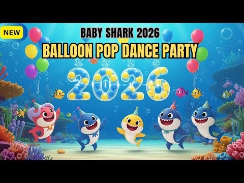 Baby Shark 2026 Countdown 🎉🦈 | Balloon Pop Dance Party | Kids Songs