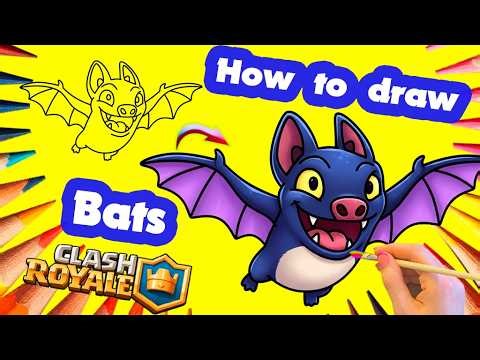 How to draw Bats - Clash Royale