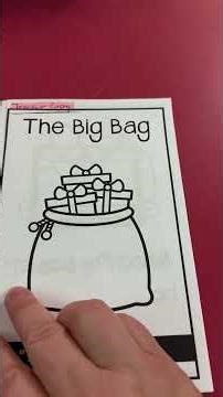 Segmenting and blending CVC words in the book The Big Bag.
