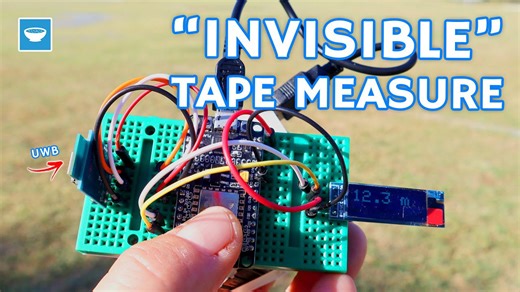 Ultra-precise electronic tape measure with UWB time of flight sensor