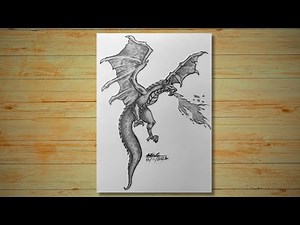 How To Draw A Fire🔥Breathing Dragon🐉🐲| Graphite Pencil ✍️ Drawing | Easy Tutorial For Beginners
