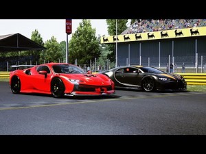 Ferrari SF90 XX Stradale vs Bugatti Chiron Super Sport 300+ at Monza Full Course